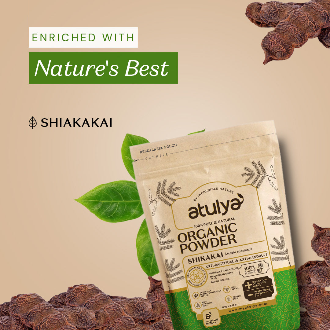 atulya Shikakai Organic Powder - 100 % Pure & Natural