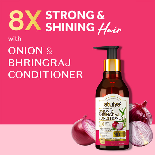 Atulya Onion & Bhringraj Shampoo and Conditioner Combo for Strong Smooth Healthy Hair