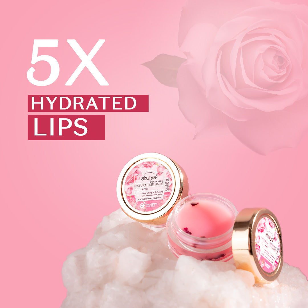 atulya Rose Lip Balm for Hydrating Lips - 5gm