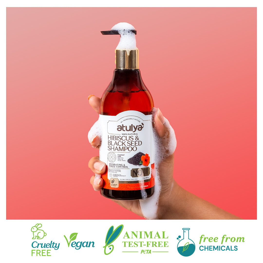 Atulya Hibiscus & Black Seed Hair Shampoo Combo - 300ml each (Pack of 2)