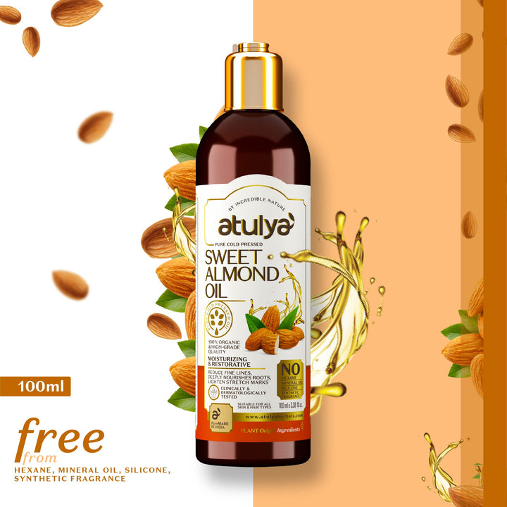atulya Pure Cold Pressed Sweet Almond Oil 100ml