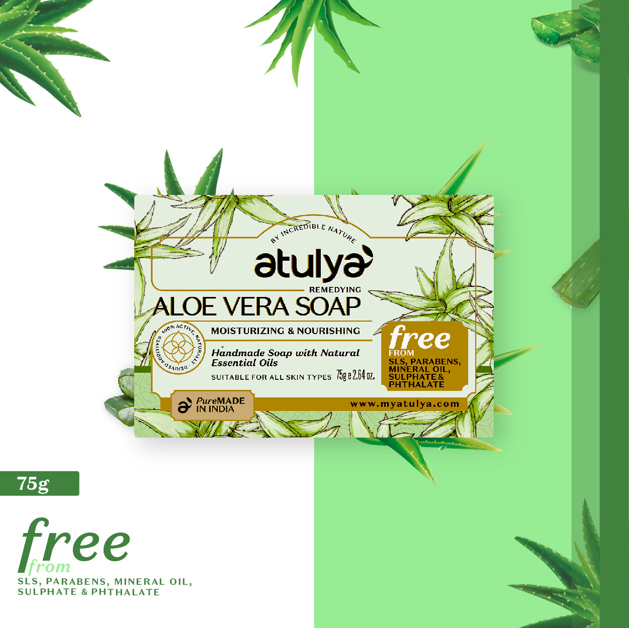 Atulya Aloe Vera Soap -75 g