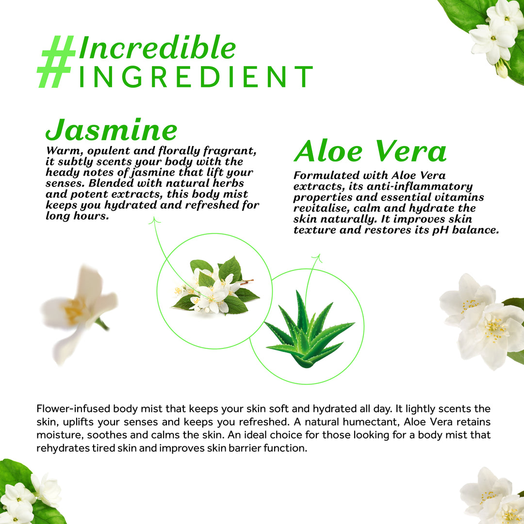 Atulya Arabian Jasmine Body Mist | Soothing and Hydrating - 150ml