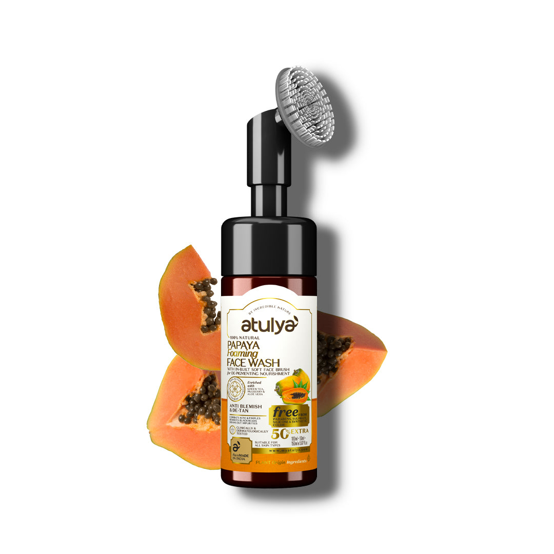 Buy Papaya Foaming Face Wash for clear skin atulya
