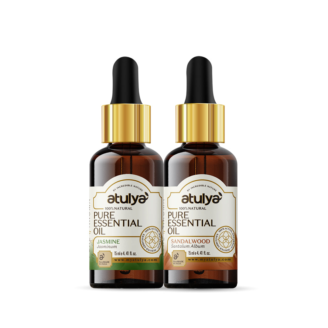 Atulya Jasmine & Sandalwood Essential Oil Combo (Pack of 2)