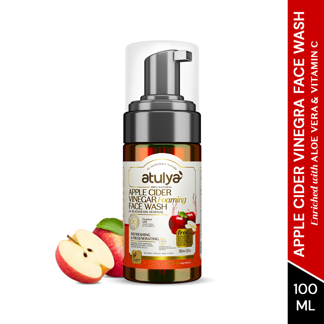 Atulya Apple Cider Vinegar Foaming Face Wash for Blackheads Removal - 100ml