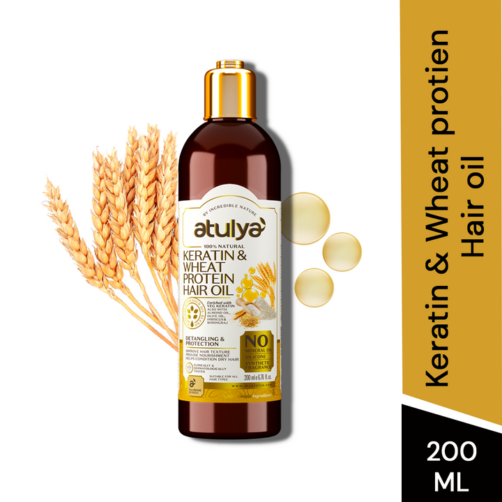 atulya Keratin & Wheat Protein Hair Oil - 200ml