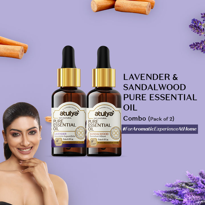 Atulya Lavender & Sandalwood Essential Oil Combo (Pack of 2)