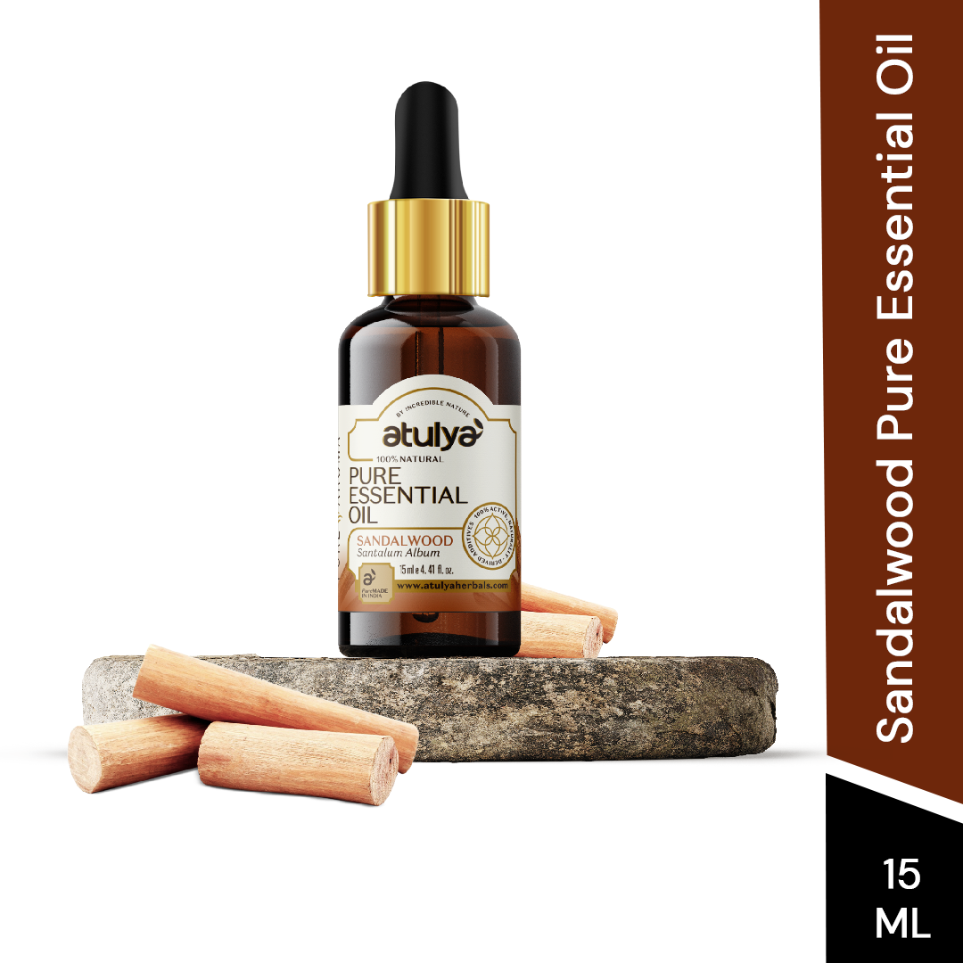 Atulya 100% Natural Sandalwood Pure Essential Oil - 15ml