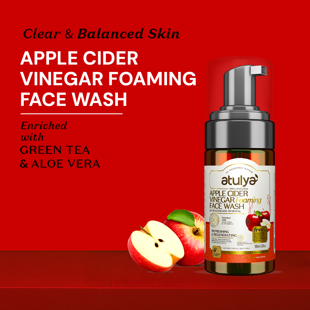 Atulya Apple Cider Vinegar Foaming Face Wash for Blackheads Removal - 100ml