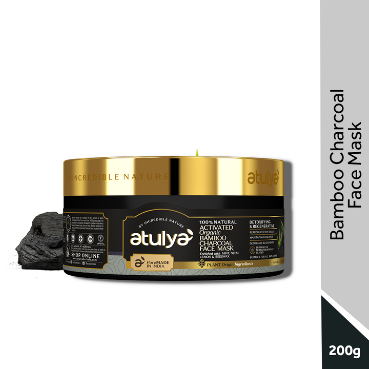 atulya Activated Organic Bamboo Charcoal Face Mask - 200g