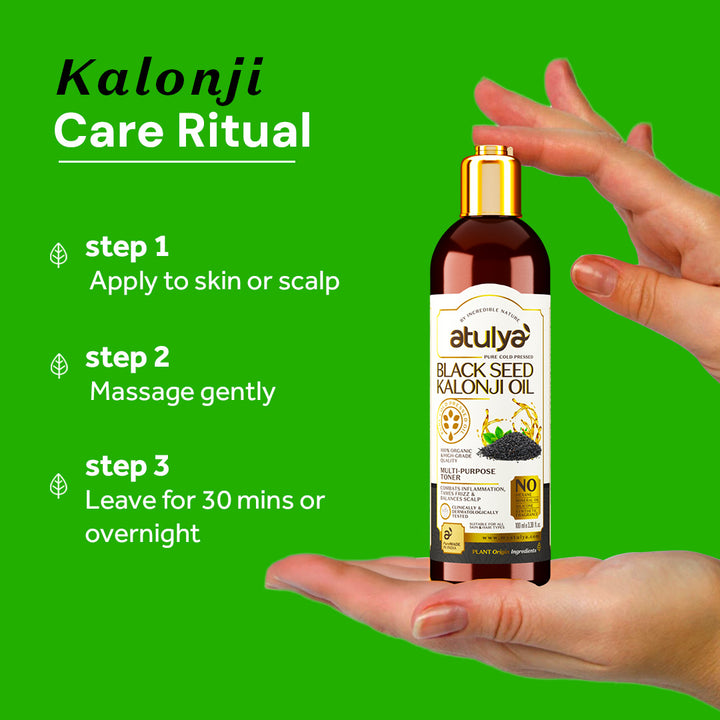 Atulya Black Seed Kalonji Pure Cold Pressed Oil - 100ml