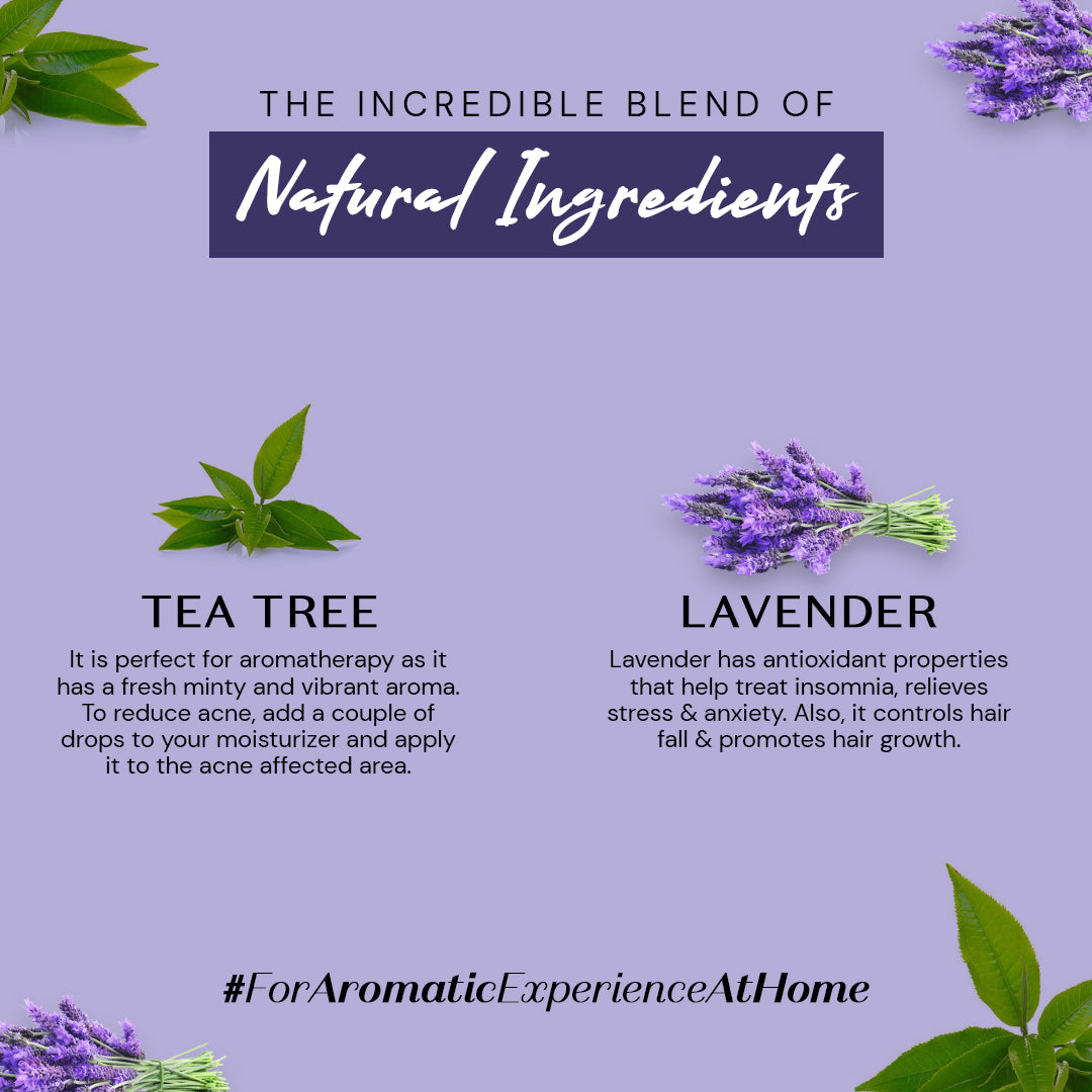 Atulya Tea Tree & Lavender Essential Oil Combo (Pack of 2)