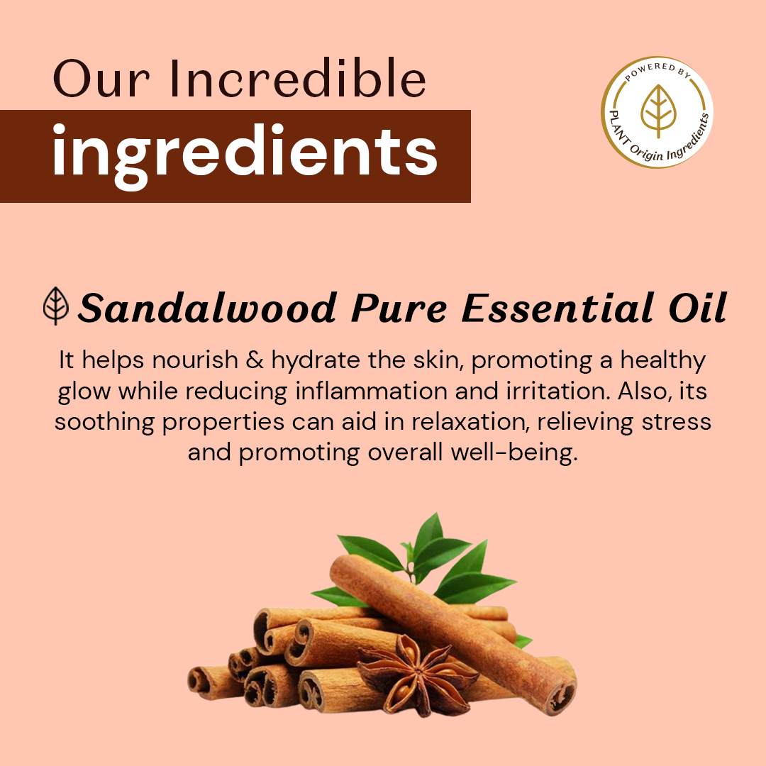 Atulya 100% Natural Sandalwood Pure Essential Oil - 15ml
