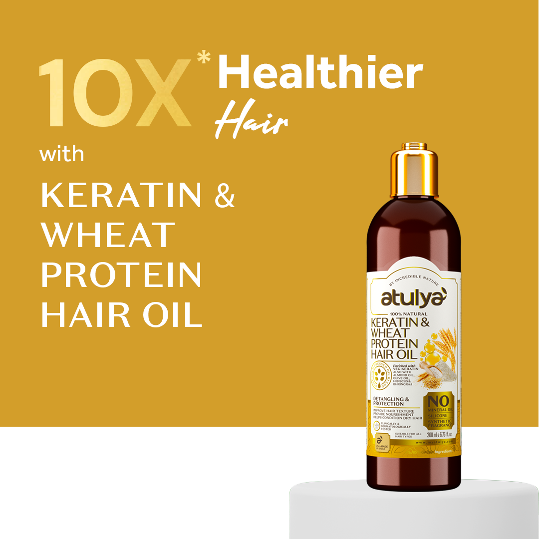 atulya Keratin & Wheat Protein Hair Oil - 200ml