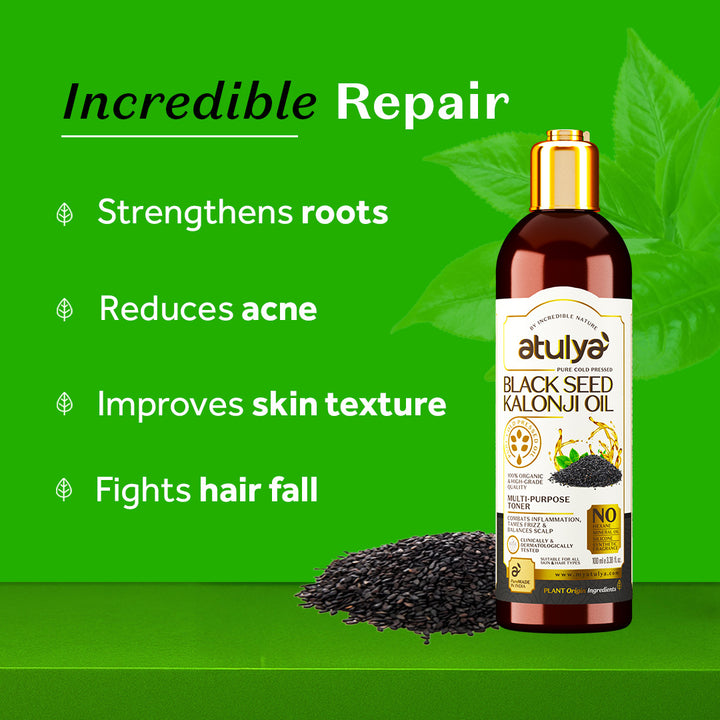 Atulya Black Seed Kalonji Pure Cold Pressed Oil - 100ml