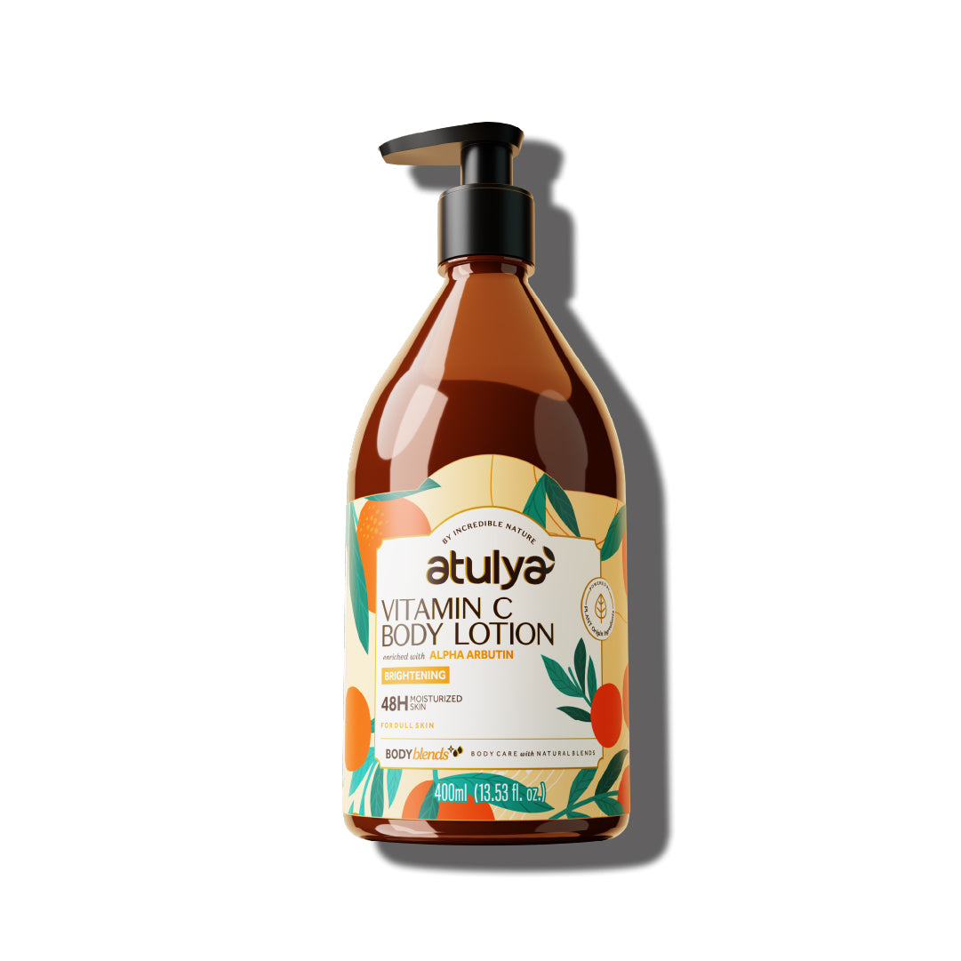 Atulya Vitamin C Body Lotion Enriched with Alpha Arbutin | For Brightening - 400 ml