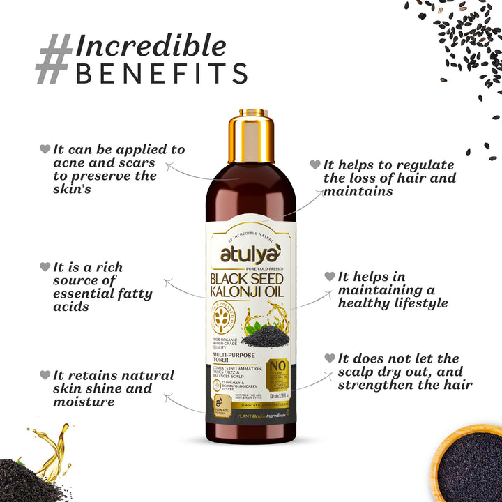 atulya Incredible Benefits of Black Seed Kalonji Cold Pressed Oil