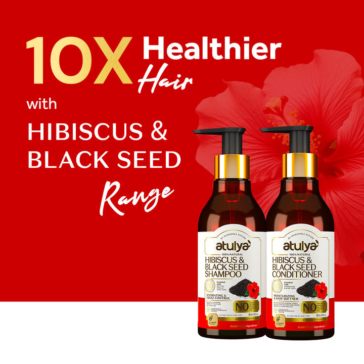 Atulya Hibiscus & Black Seed Shampoo & Conditioner Combo (300ml each)