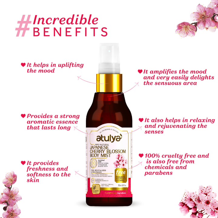 atulya Incredible Benefits of apanese Cherry Blossom Body Mist