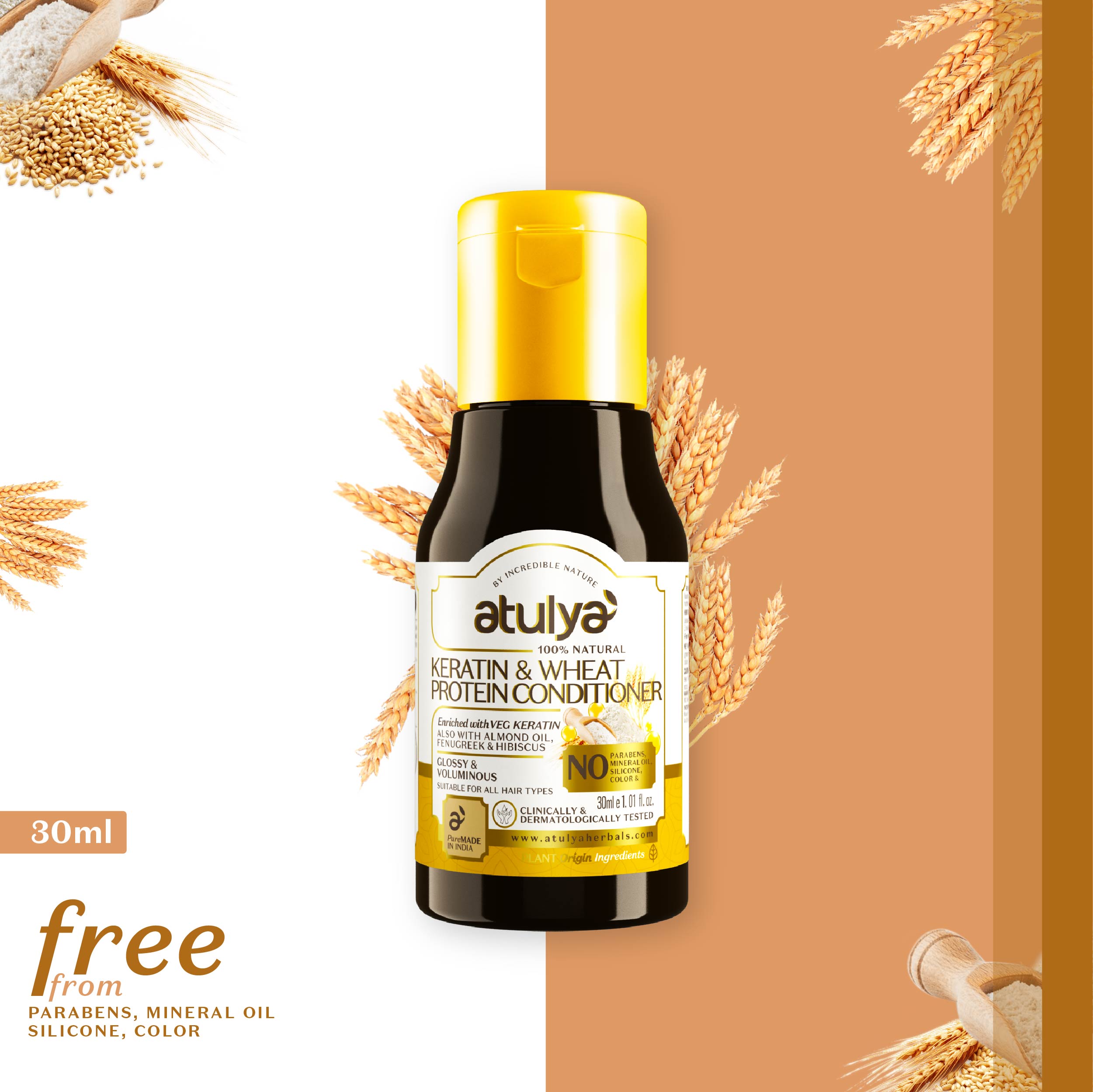 🎁 Atulya Keratin & Wheat Protein Conditioner 30ml
