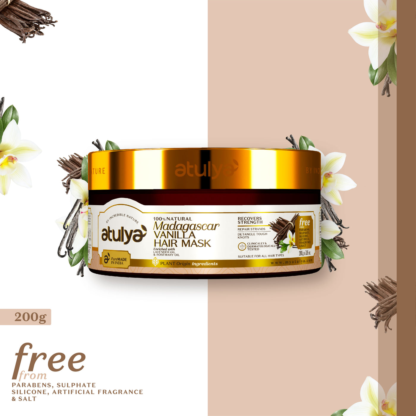 atulya Madagascar Vanilla Hair Mask
