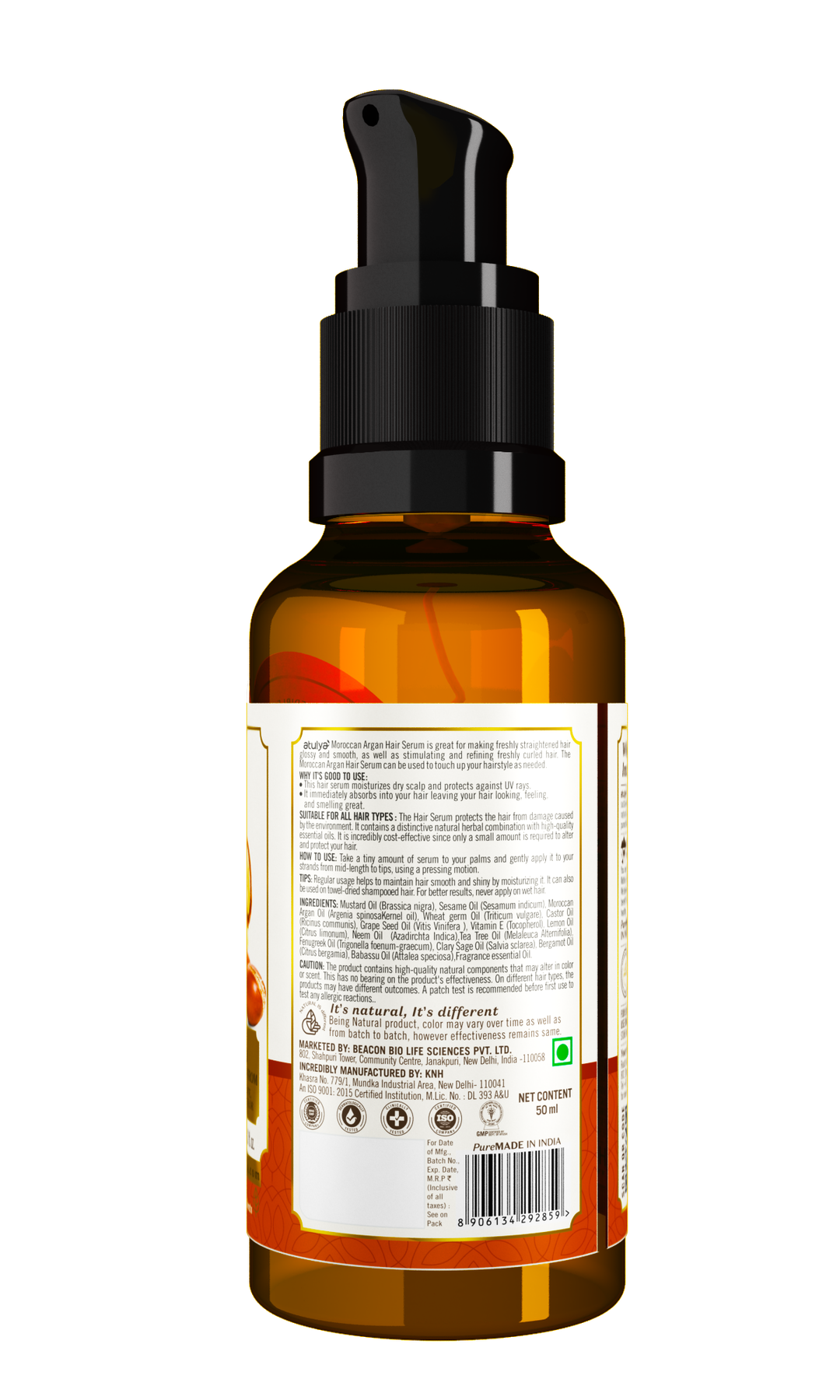 atulya Moroccan Argan Oil Hair Serum - 50ml