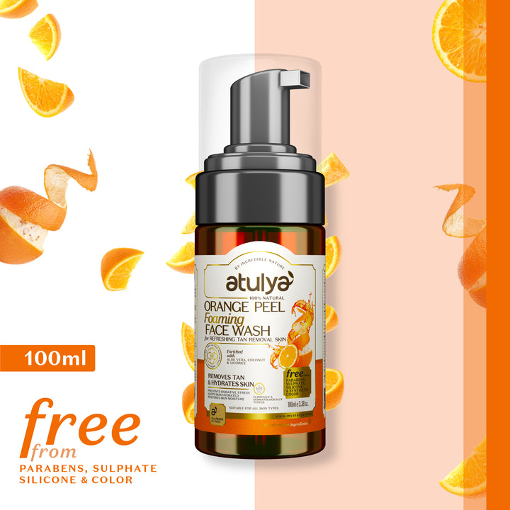 atulya Orange Peel Face Wash for Removing Ta & Hydrating Skin