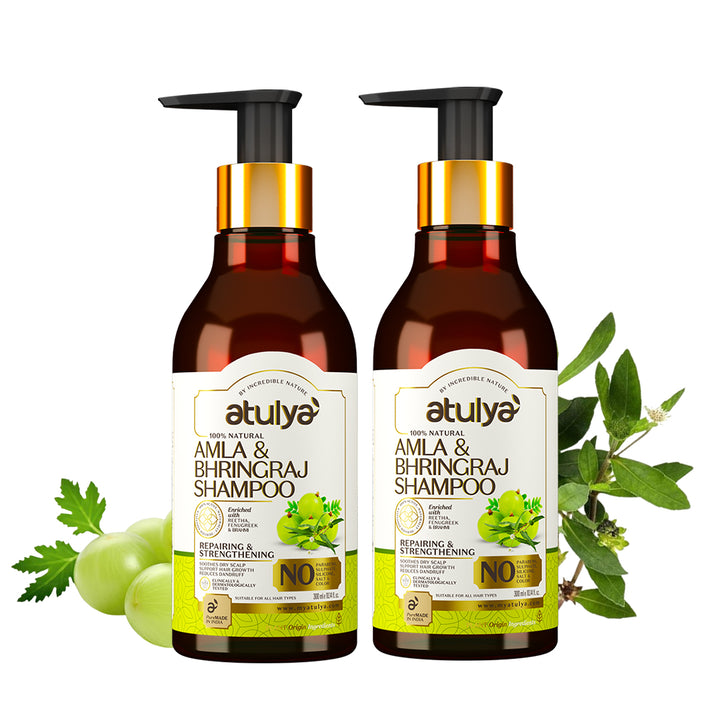 Atulya Amla & Bhringraj Shampoo Combo - 300ml each (Pack of 2)