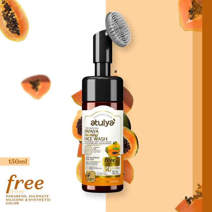 atulya Papaya Foaming Face Wash