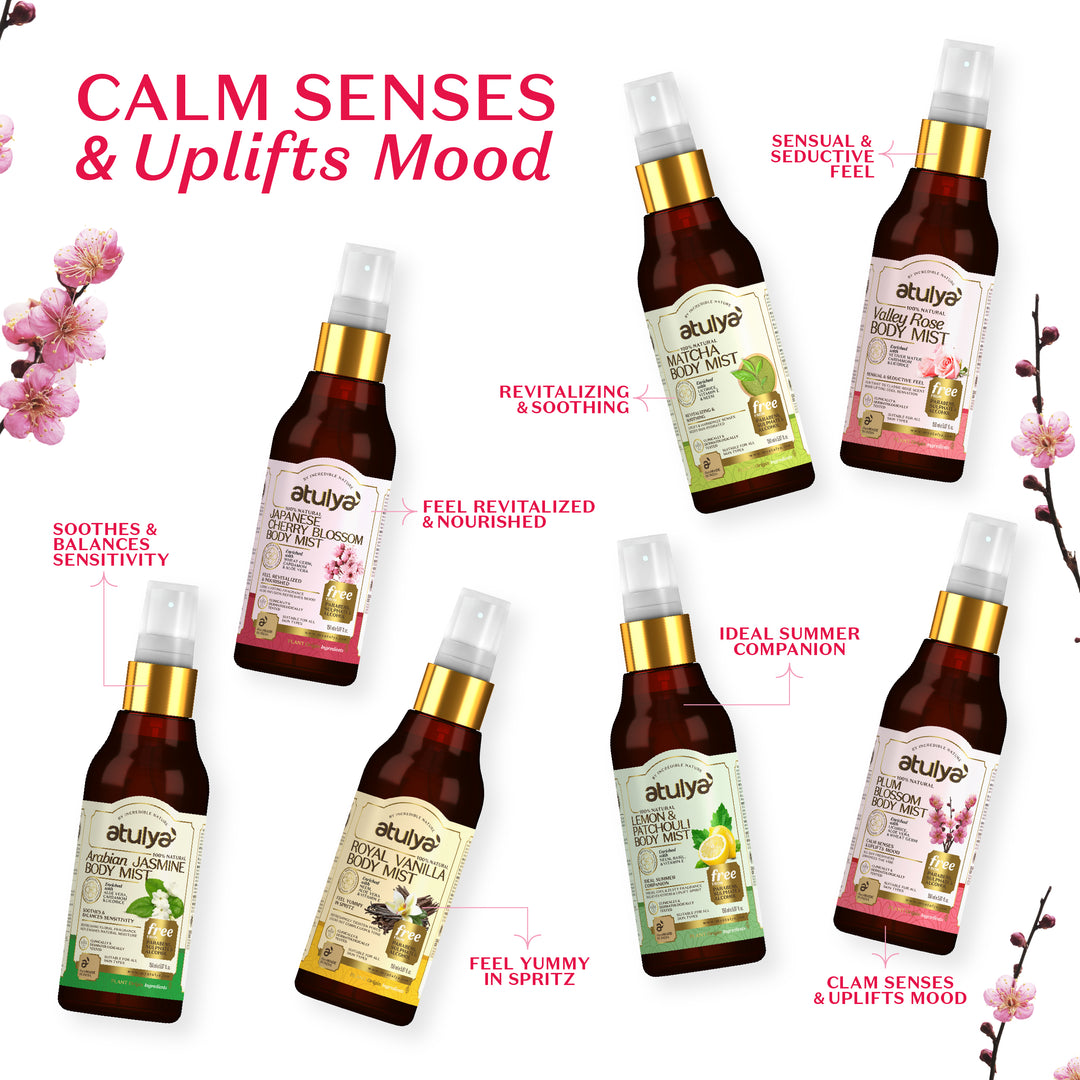 Atulya Plum Blossom Body Mist | Mood-lifting Aroma - 150ml