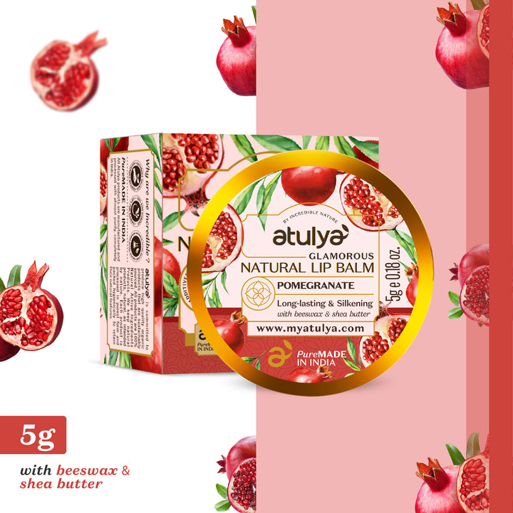 atulya Pomegranate Lip Balm for Hydrating Lips