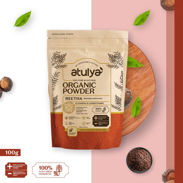 atulya Reetha Organic Powder - 100 % Pure & Natural