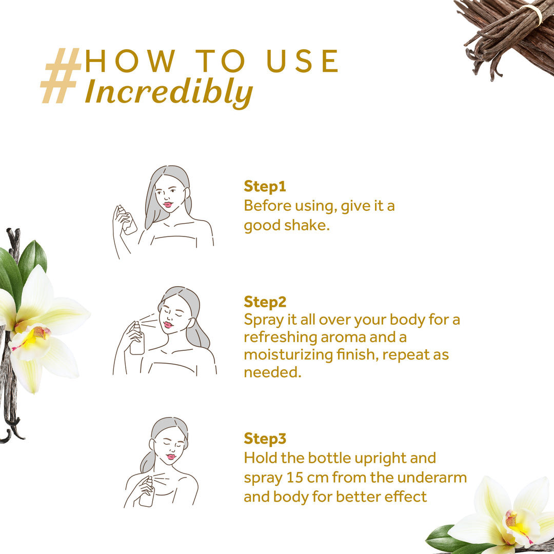 Atulya Royal Vanilla Body Mist | Nourishing and Refreshing - 150ml