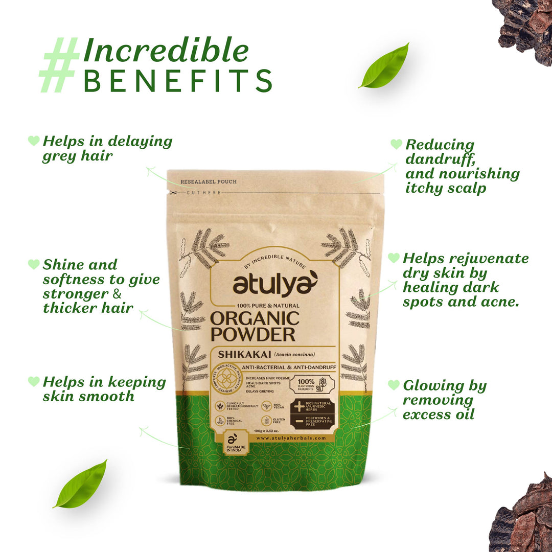 atulya Incredible Benefits of Shikakai Organic Powder