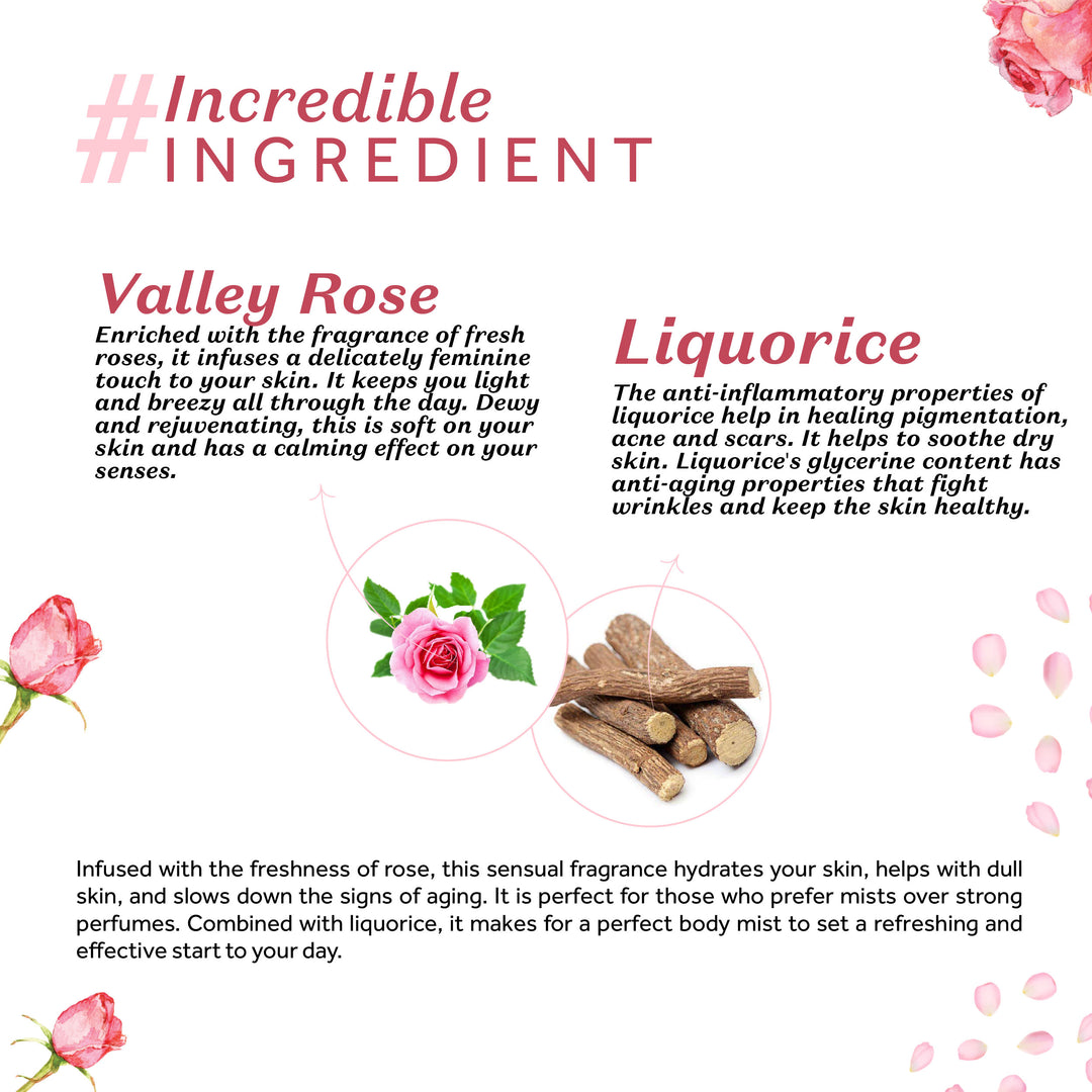 Atulya Valley Rose Body Mist | Refreshes and Rejuvenates - 150ml