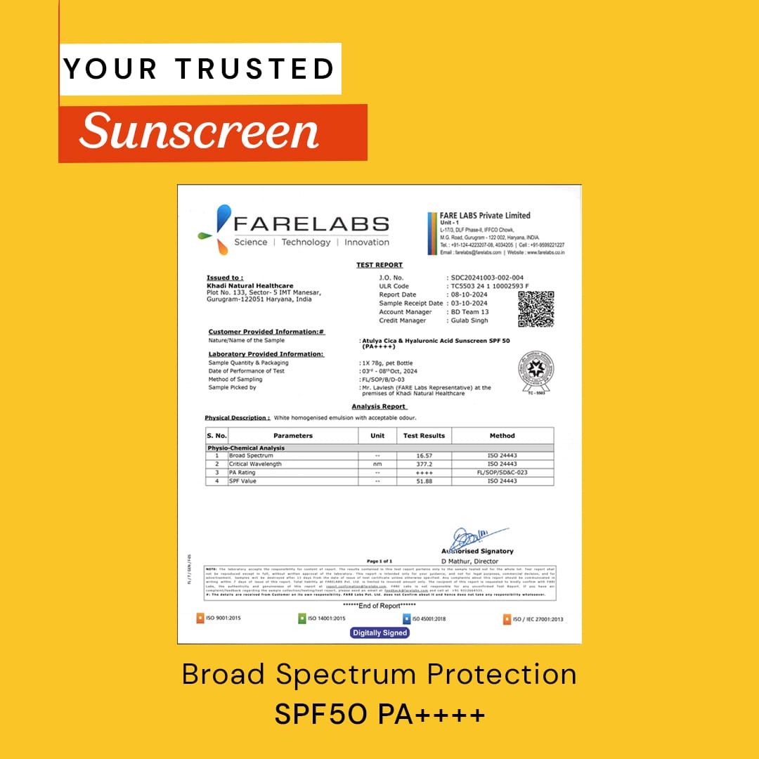 CICA & HYALURONIC ACID SUNSCREEN SPF 50 PA++++ Sunscreen -80g