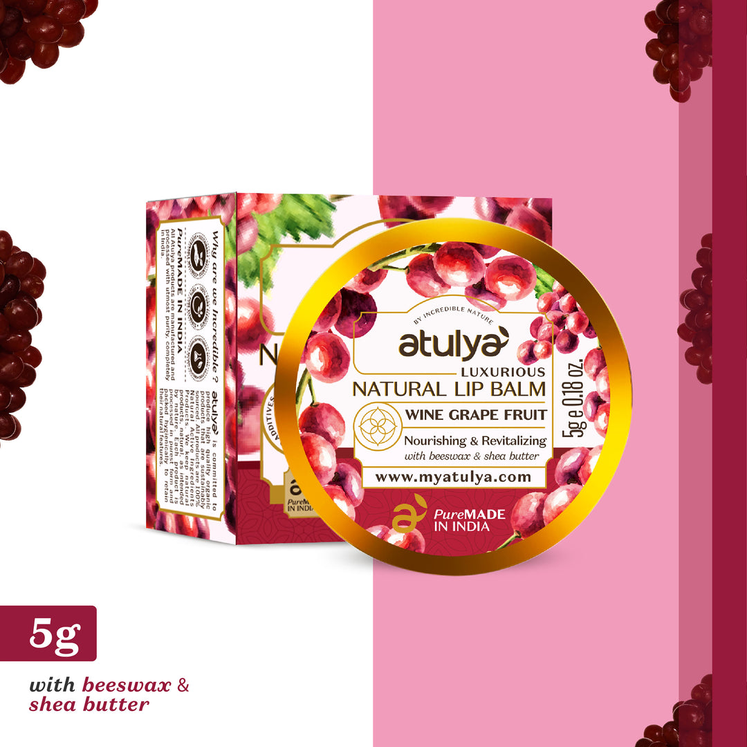 atulya Wine Grape Lip Balm - 5gm
