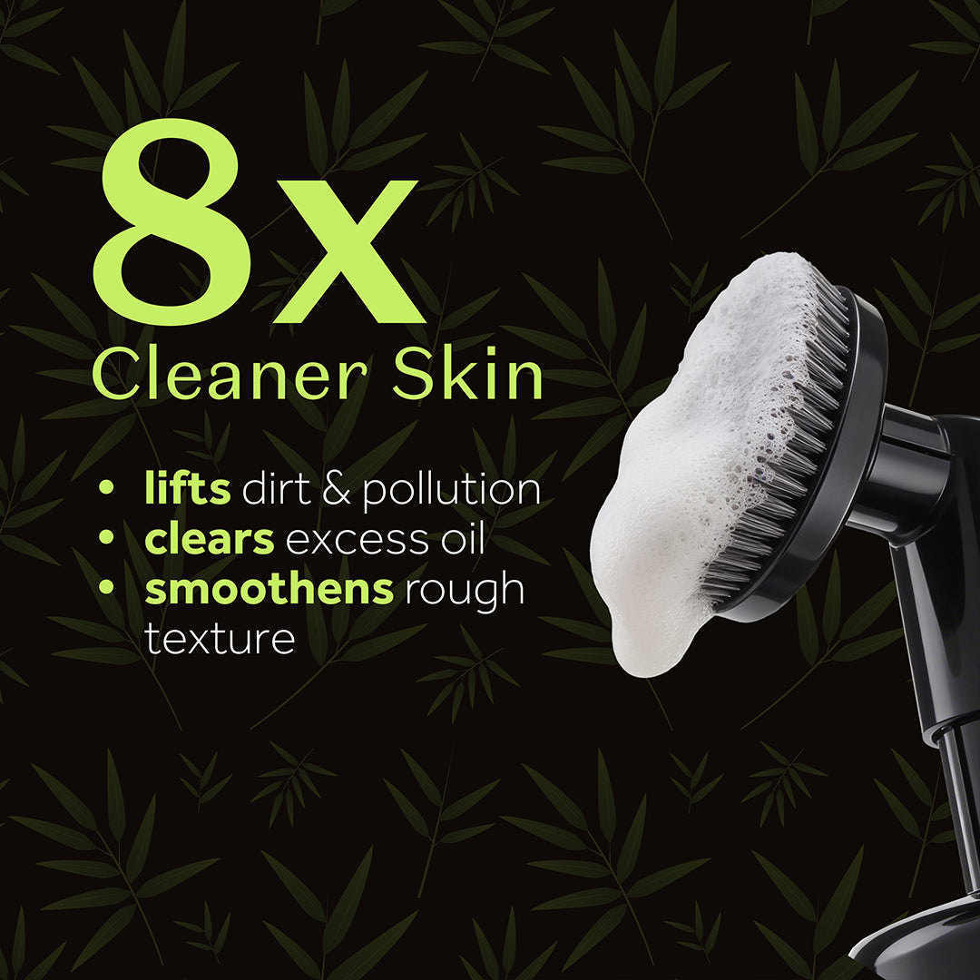 Atulya Activated Organic Bamboo Charcoal Foaming Face Wash With Silicone Brush - 150gm