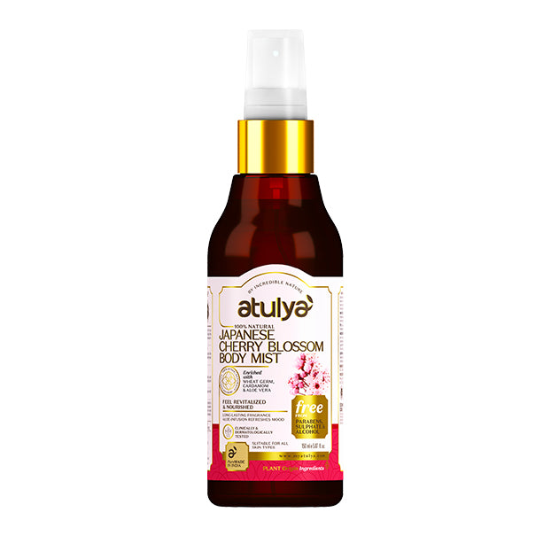Atulya Japanese Cherry Blossom Body Mist | Revitalizing and Nourishing - 150ml