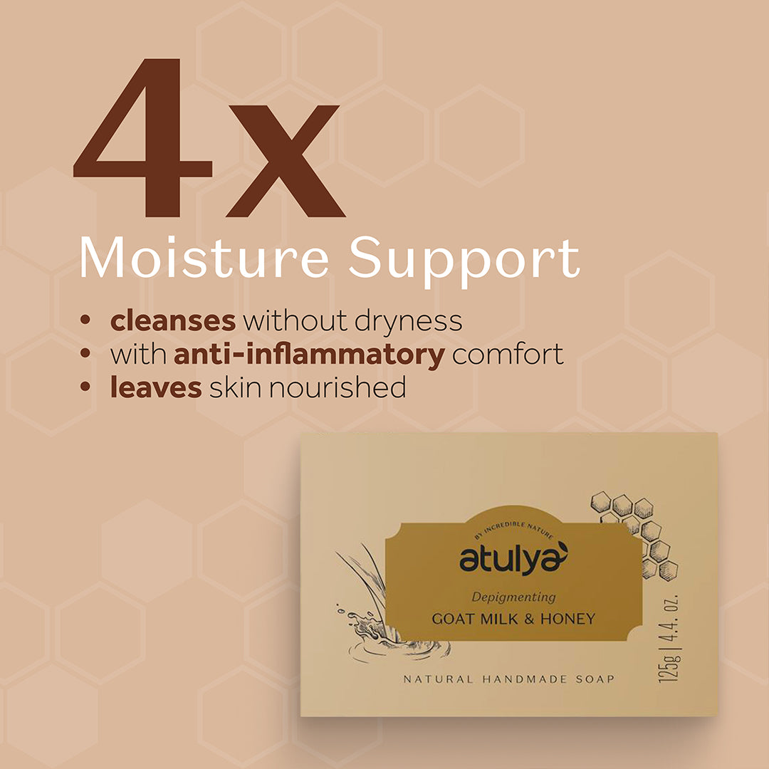 Atulya Goat Milk & Honey Soap For Reducing Pigmentation - 125g