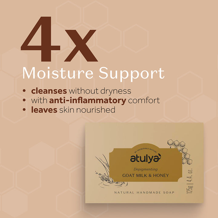 Atulya Goat Milk & Honey Soap For Reducing Pigmentation - 125g