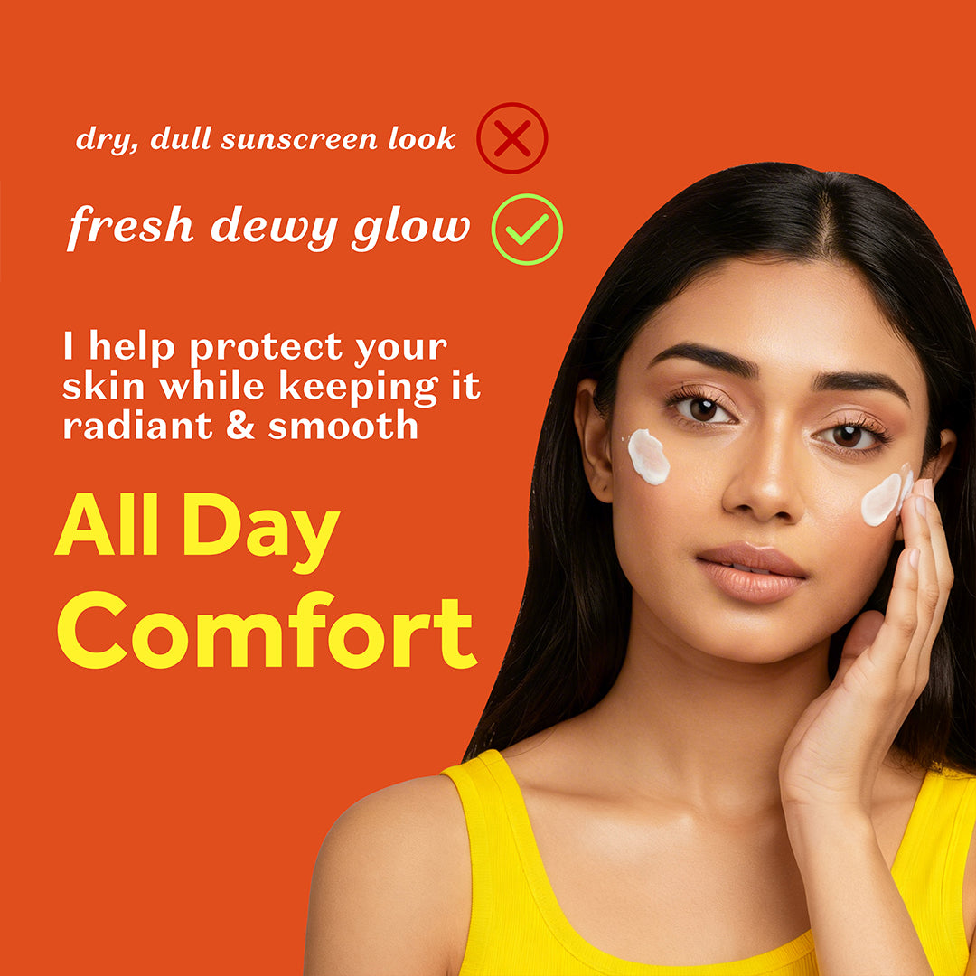 Atulya Vitamin C & D-Panthenol Sunscreen | SPF 50 PA++++ | Dewy-radiant - 80g