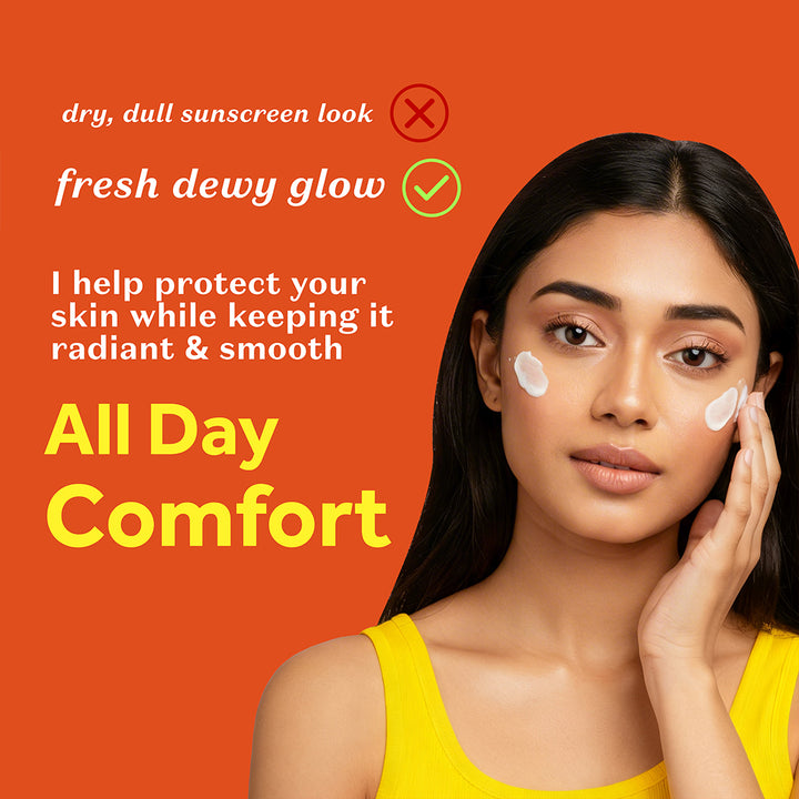 Atulya Vitamin C & D-Panthenol Sunscreen | SPF 50 PA++++ | Dewy-radiant - 80g