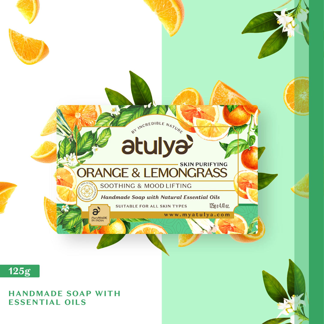 atulya Orange & Lemongrass Soap - 125gm